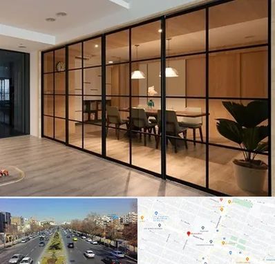 پارتیشن شیشه ای در بلوار معلم مشهد 