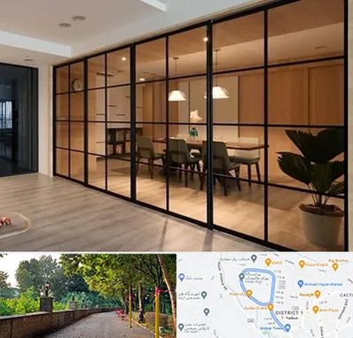 پارتیشن شیشه ای در فلکه گاز رشت 