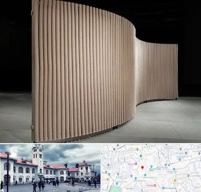 پارتیشن آکاردئونی در میدان شهرداری رشت 