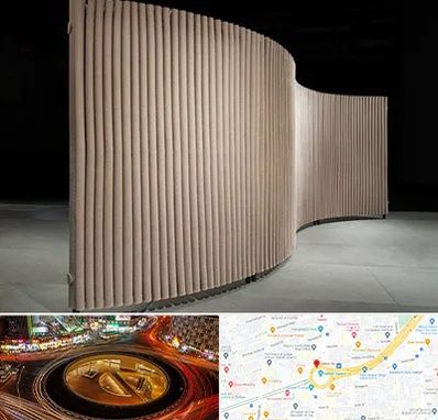 پارتیشن آکاردئونی در میدان ولیعصر 