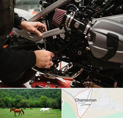 تعمیرگاه موتور سیکلت در چمستان