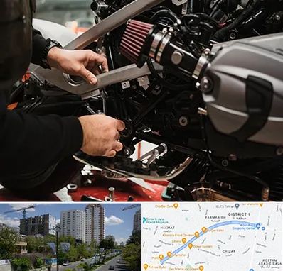 تعمیرگاه موتور سیکلت در اندرزگو 