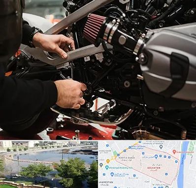 تعمیرگاه موتور سیکلت در گلستان اهواز 