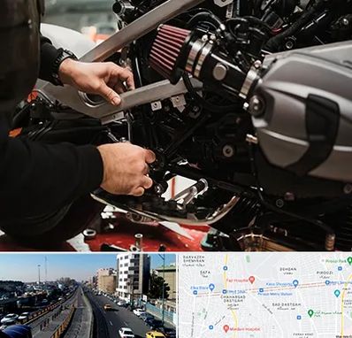 تعمیرگاه موتور سیکلت در پیروزی 