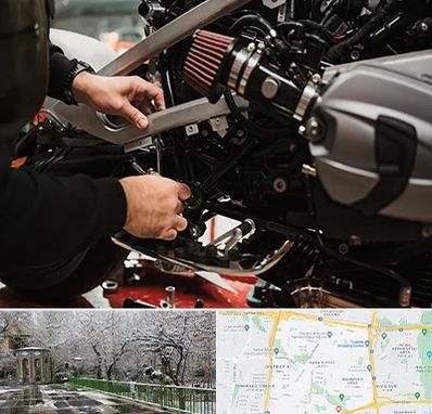 تعمیرگاه موتور سیکلت در باغ فیض 