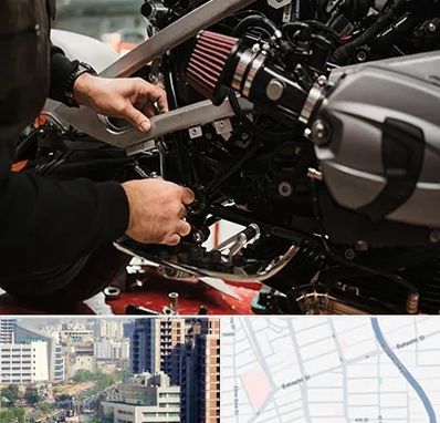 تعمیرگاه موتور سیکلت در خیابان بهشتی