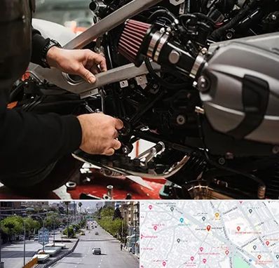 تعمیرگاه موتور سیکلت در خیابان زند شیراز 