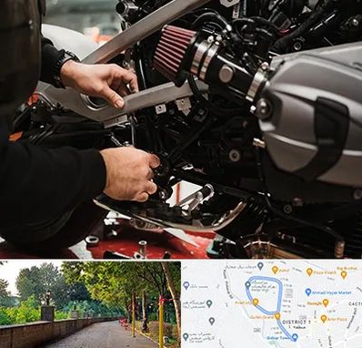 تعمیرگاه موتور سیکلت در فلکه گاز رشت 