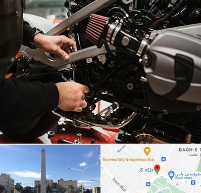 تعمیرگاه موتور سیکلت در فلکه گاز شیراز 