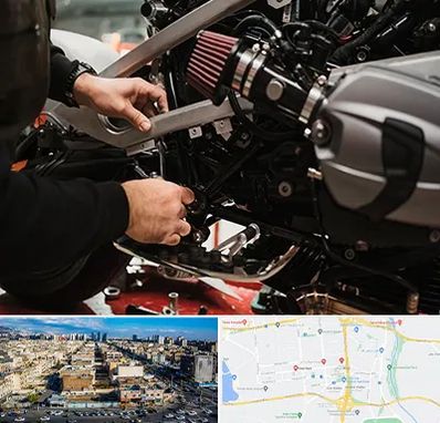 تعمیرگاه موتور سیکلت در شهرک راه آهن 