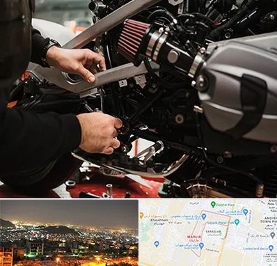 تعمیرگاه موتور سیکلت در مارلیک کرج 