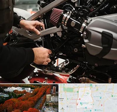 تعمیرگاه موتور سیکلت در منطقه 6 تهران 