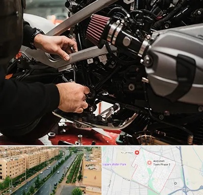 تعمیرگاه موتور سیکلت در فاز سه اندیشه