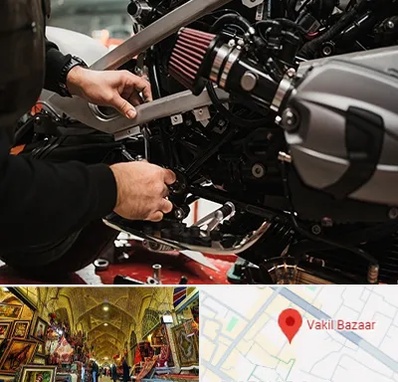 تعمیرگاه موتور سیکلت در بازار وکیل شیراز