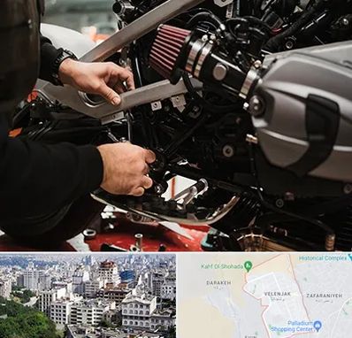 تعمیرگاه موتور سیکلت در ولنجک 