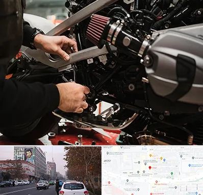 تعمیرگاه موتور سیکلت در کارگر شمالی 