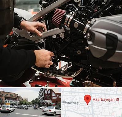 تعمیرگاه موتور سیکلت در خیابان آذربایجان