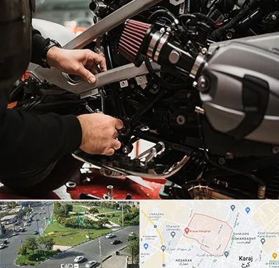 تعمیرگاه موتور سیکلت در شاهین ویلا کرج 