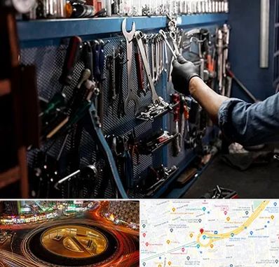 تعمیرگاه موتور سنگین در میدان ولیعصر 