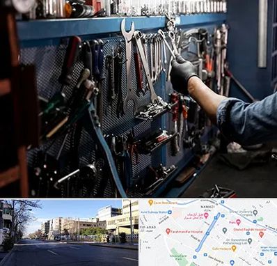 تعمیرگاه موتور سنگین در خیابان ملاصدرا شیراز 