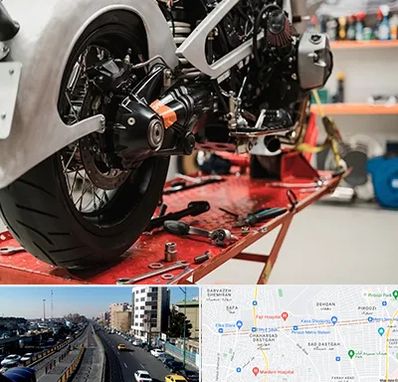 تعمیرگاه موتور پالس در پیروزی 