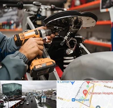 تعمیرگاه موتور بنلی در اقدسیه 