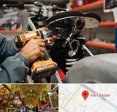 تعمیرگاه موتور بنلی در بازار وکیل شیراز