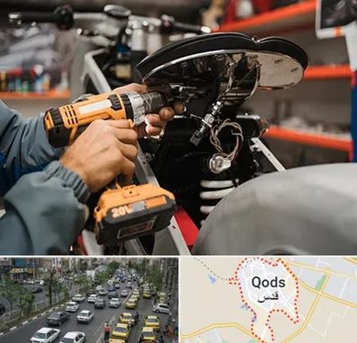 تعمیرگاه موتور بنلی در شهر قدس