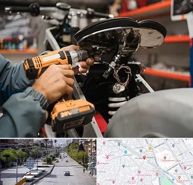 تعمیرگاه موتور بنلی در خیابان زند شیراز 