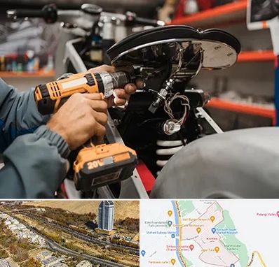 تعمیرگاه موتور بنلی در خیابان نیایش شیراز 