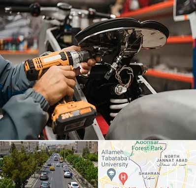 تعمیرگاه موتور بنلی در شهران 