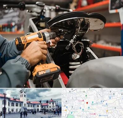 تعمیرگاه موتور بنلی در میدان شهرداری رشت 