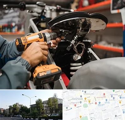 تعمیرگاه موتور بنلی در میدان کاج