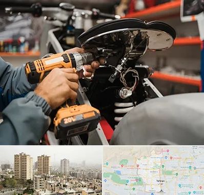 تعمیرگاه موتور بنلی در منطقه 5 تهران