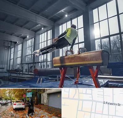 کلاس ژیمناستیک در خیابان فلسطین