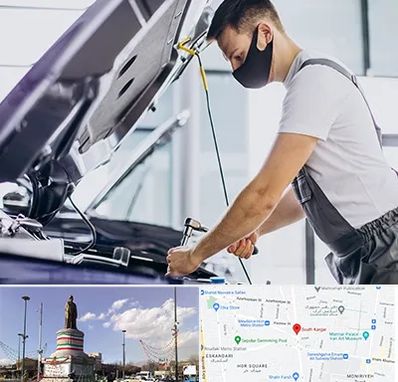 کارشناسی خودرو در محل در کارگر جنوبی 