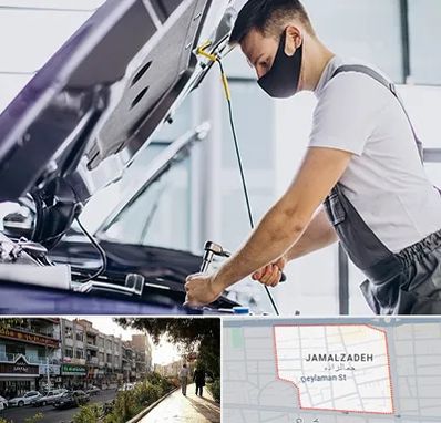 کارشناسی خودرو در محل در خیابان جمالزاده