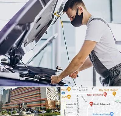 کارشناسی خودرو در محل در سهروردی 