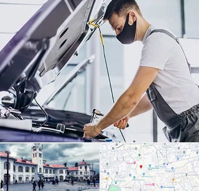 کارشناسی خودرو در محل در میدان شهرداری رشت 