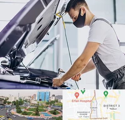 کارشناسی خودرو در محل در ونک 