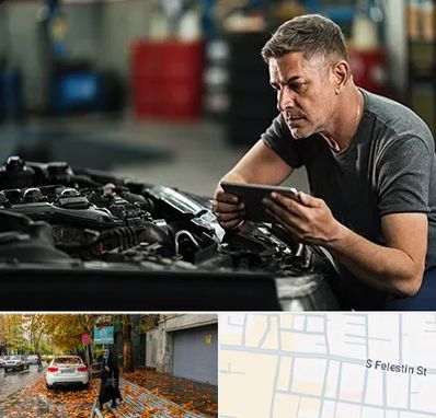 کارشناسی فنی خودرو در خیابان فلسطین