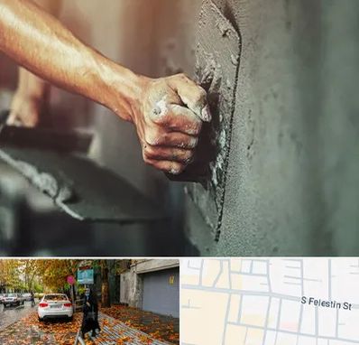 فروش سیمان در خیابان فلسطین