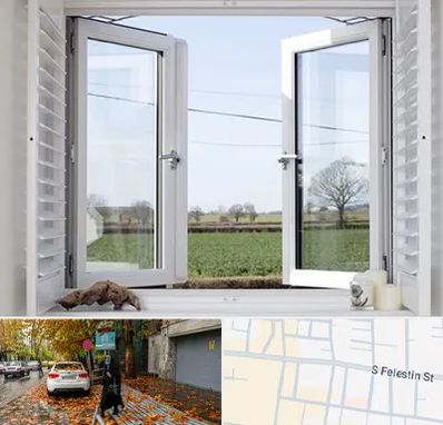 فروش درب و پنجره در خیابان فلسطین