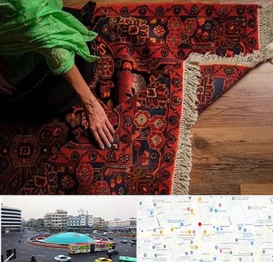 فروش فرش دستباف در میدان انقلاب 