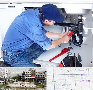 لوله کش در مرکز تهران