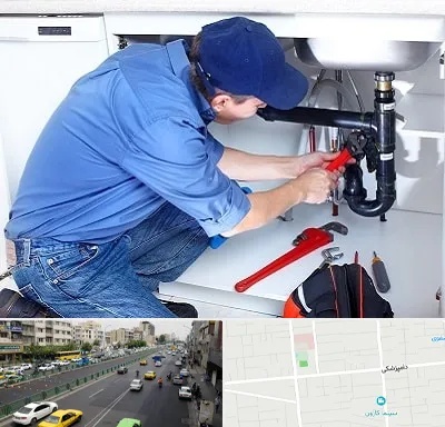 لوله کش در خیابان دامپزشکی