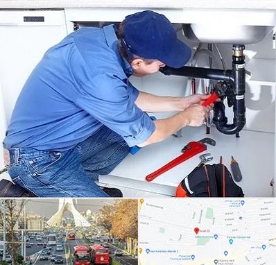 لوله کش در خیابان آزادی