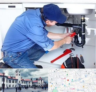 لوله کش در میدان شهرداری رشت