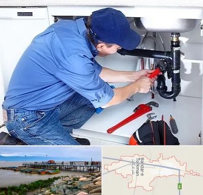 لوله کش در بندر ترکمن