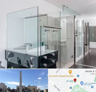 فروشگاه شیشه در فلکه گاز شیراز 